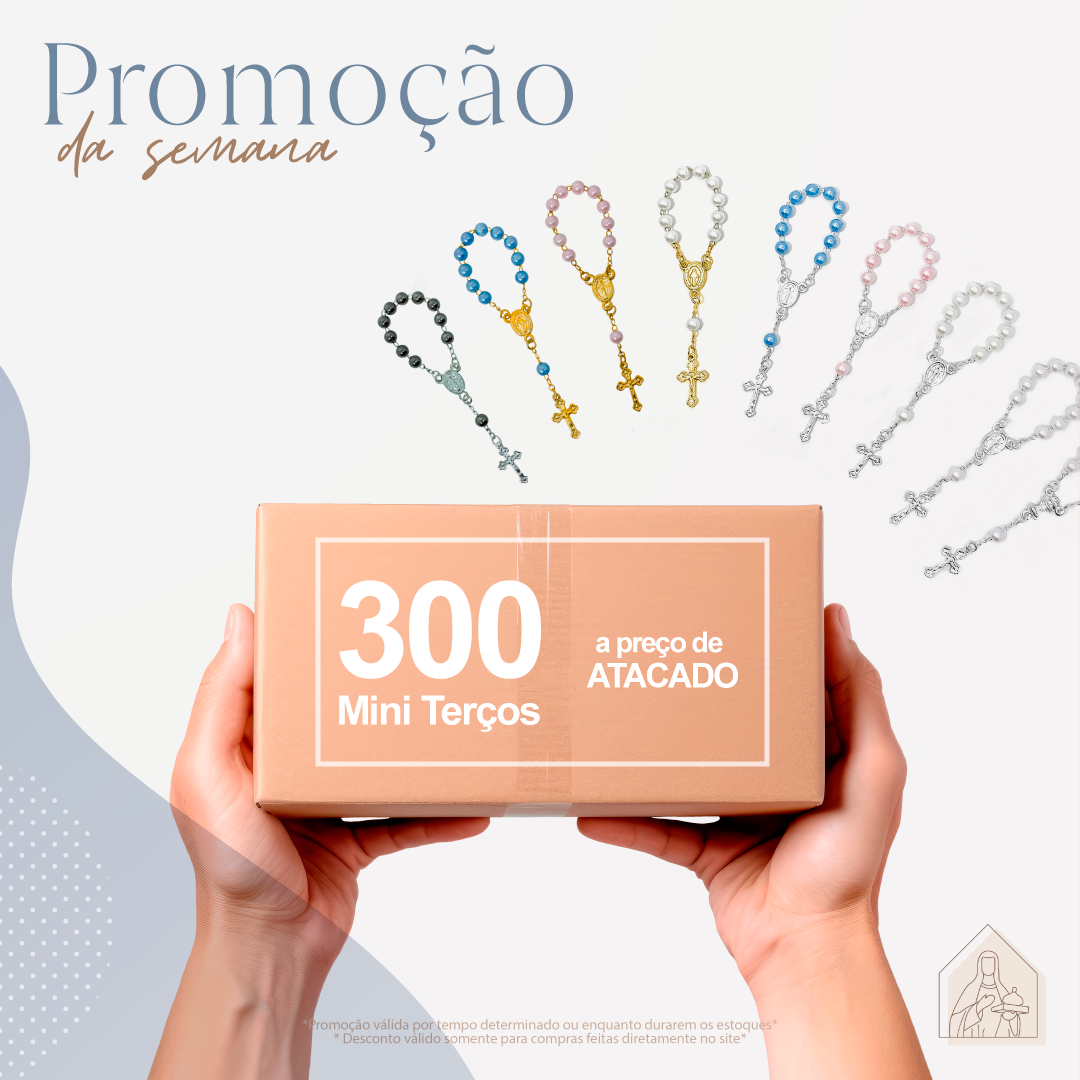 Pacote especial 300 Unidades de Mini terço | Santa Edwiges Artigos ...