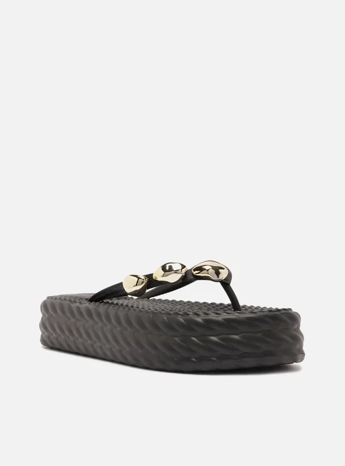 Chinelo de Dedo Marrom Marrocos Flip Flop Metal | KOURO MULTIMARCAS