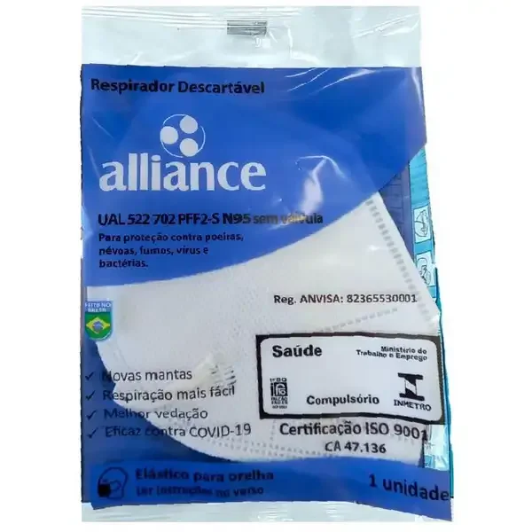 アンドエー　&A 02 bran フェイスマスク 60g×2 MÁSCARA N95 BRANCA RESPIRADOR DESCARTÁVEL - ALLIANCE | Apoio