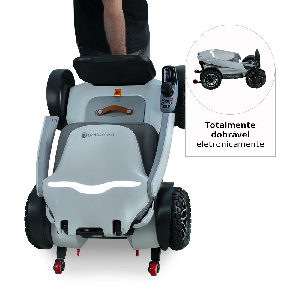 CADEIRA MOTORIZADA DOBRÁVEL SPACEMED ATÉ 120 KG ASSENTO 42 CM ...