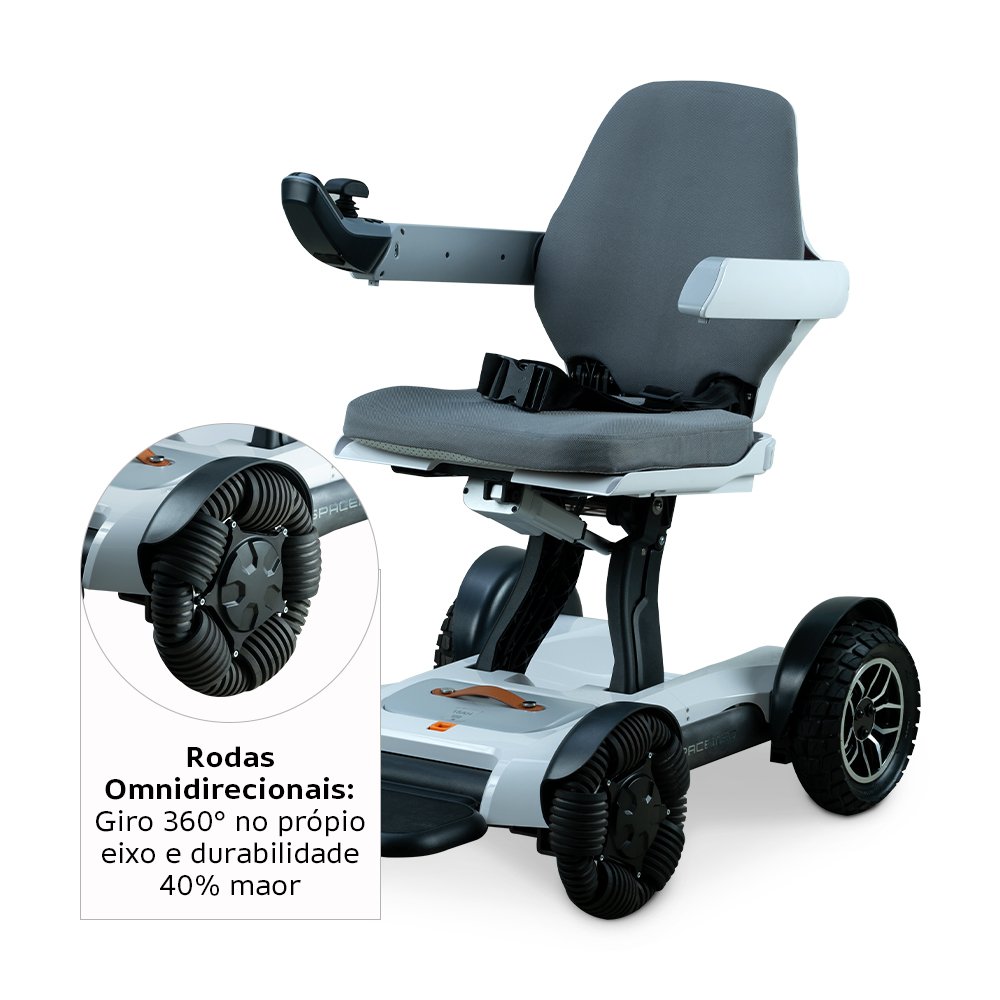 CADEIRA MOTORIZADA DOBRÁVEL SPACEMED ATÉ 120 KG ASSENTO 42 CM ...