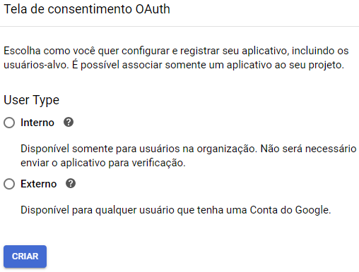 Tipo usuário Google PT