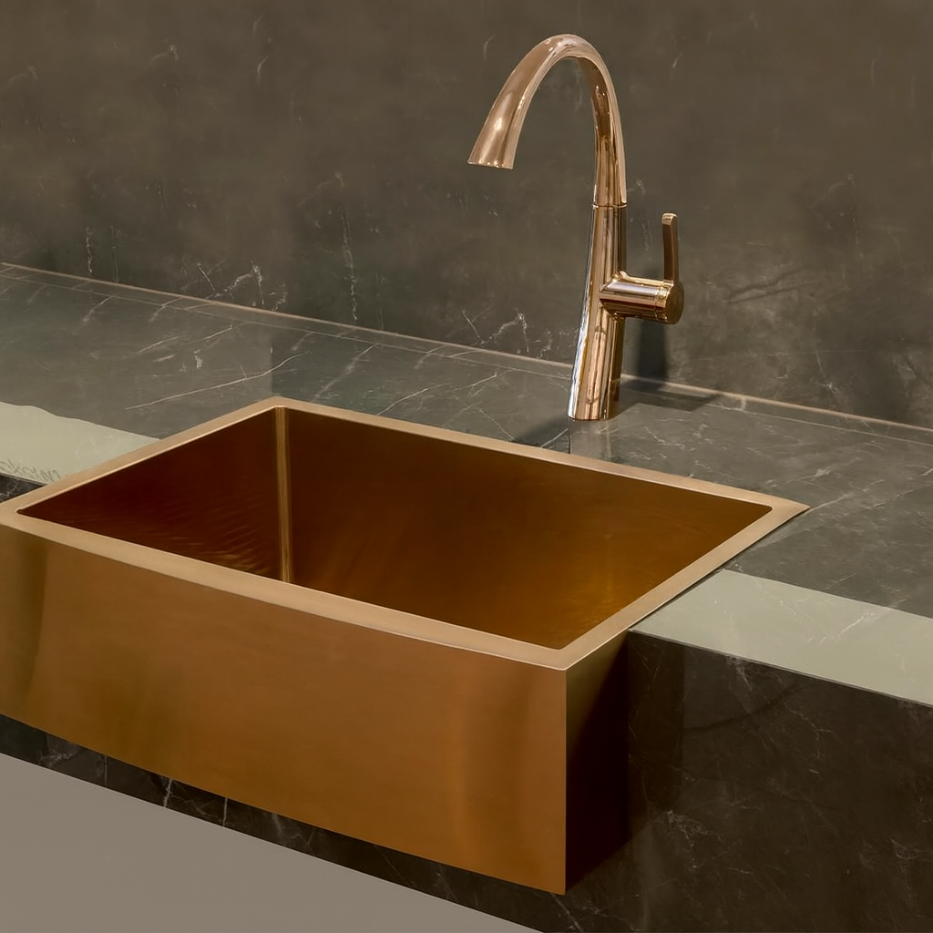Cuba Rose Gold Semi Encaixe para Cozinha | CUB2012