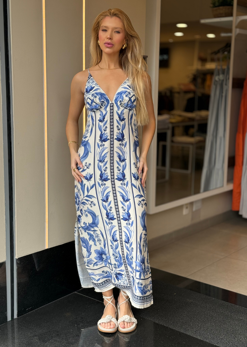 Vestido Longo Estampado Natália FARM