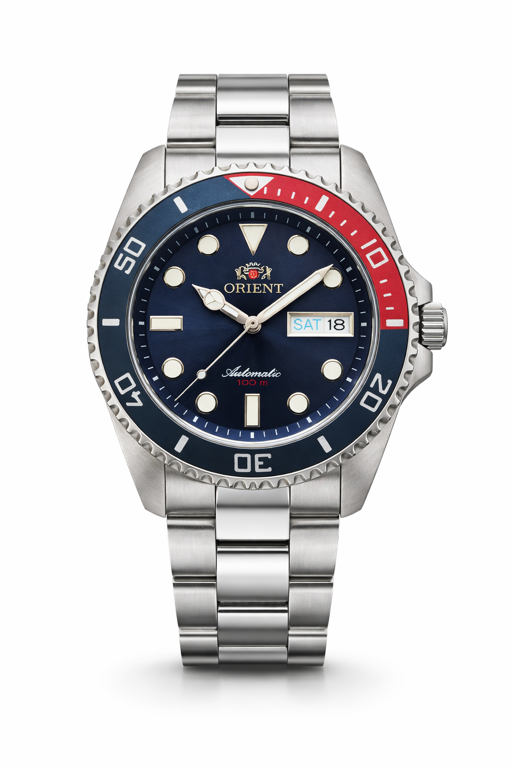 Relógio Orient Masculino Submariner Azul Pepsi Automático