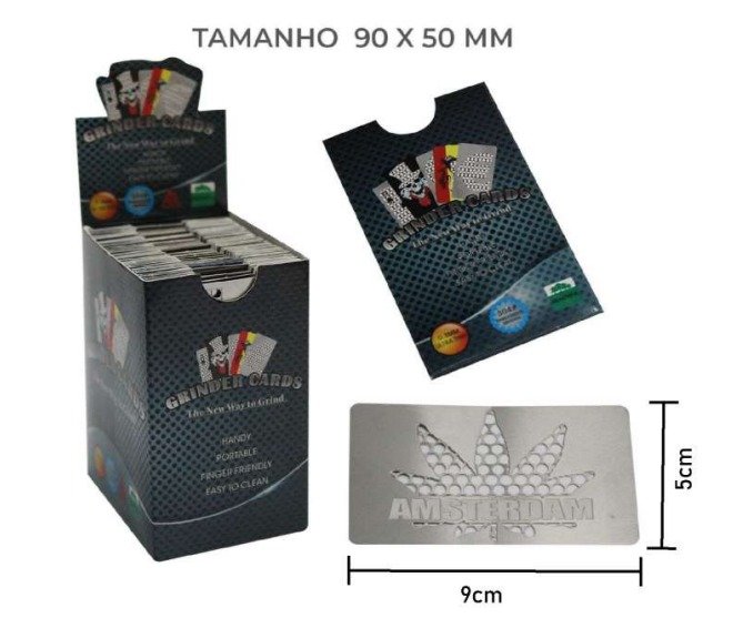 DICHAVADOR METAL D&K CARD GRINDER CARTAO ESTAMPAS | Tabacaria Trevo ©