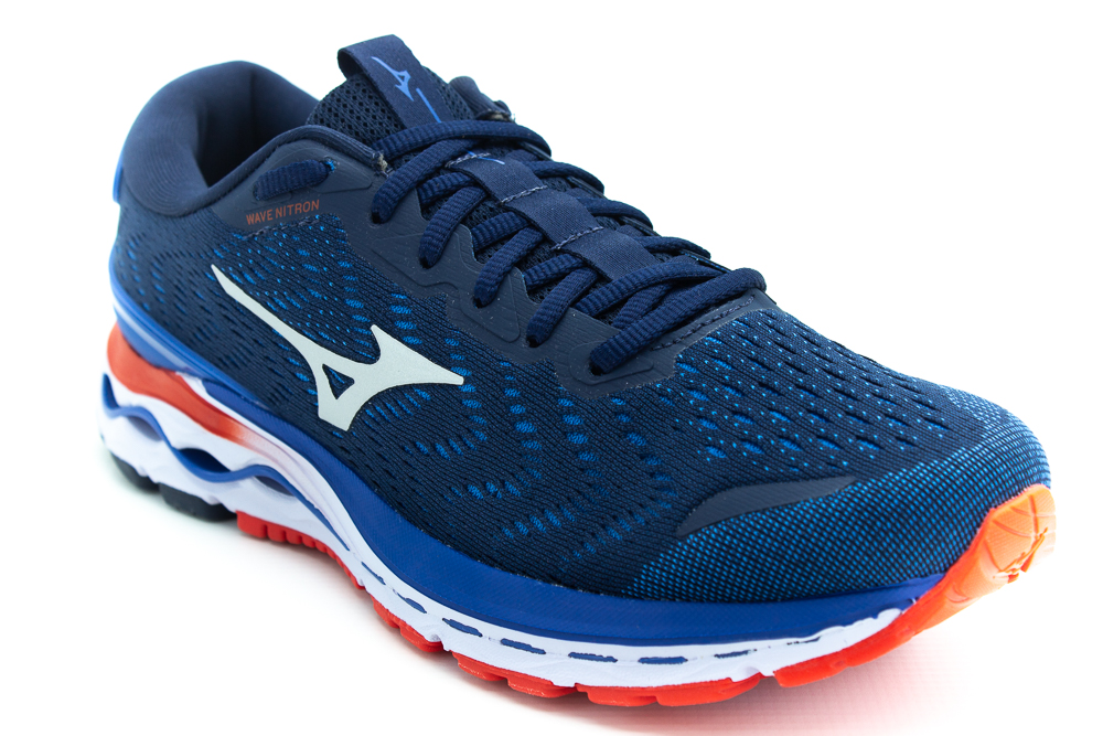 Tenis Corrida Masculino Mizuno Wave Nitron Azul Marinho Laranja LOJAS ALVORADA