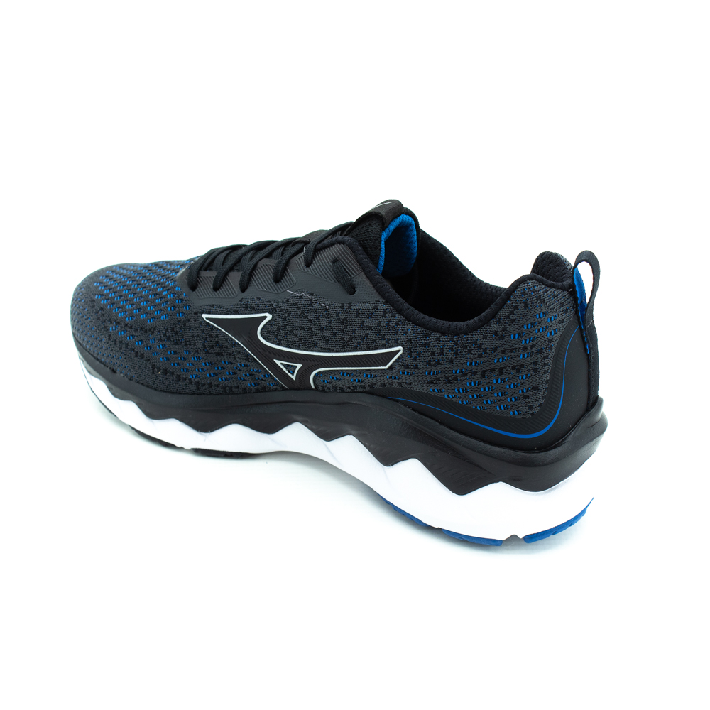 Tenis Masculino Mizuno Wave Way 3 Preto e Azul LOJAS ALVORADA