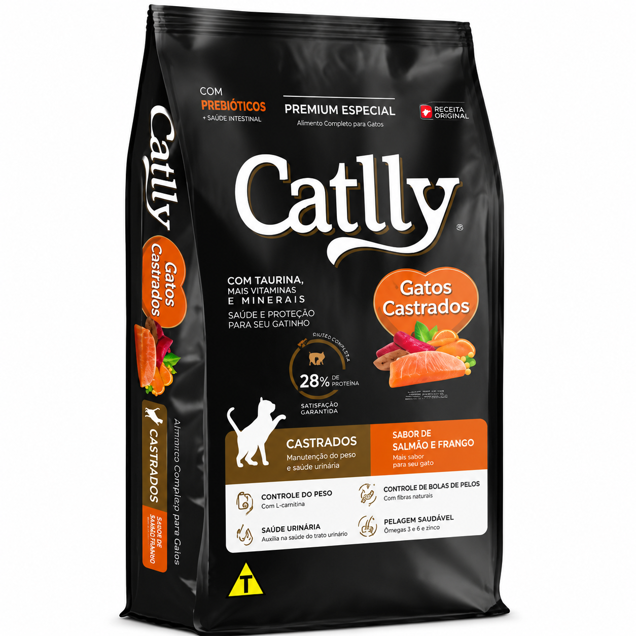 RACAO CATLLY PREMIUM ESPECIAL GATOS CASTRADOS 10,1KG | Pet Fami