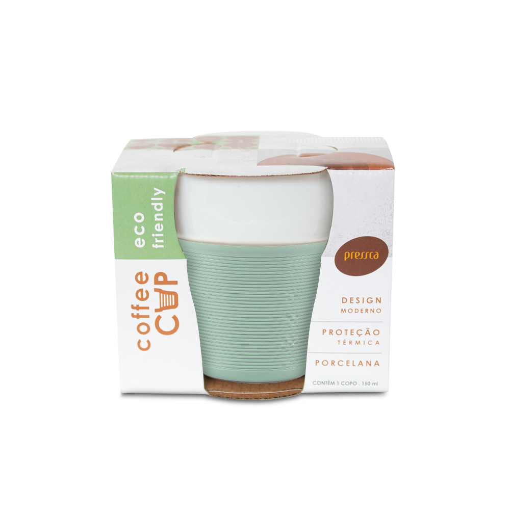 Copo de Porcelana Pressca 150ml – Coffee Cup - Uso Diário e Café