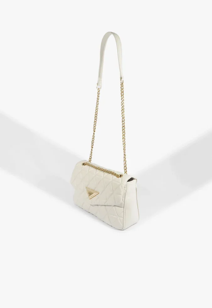 Bolsa Grande Tiracolo 944 Matelassê Couro Branca | SIMAIA MARIAS