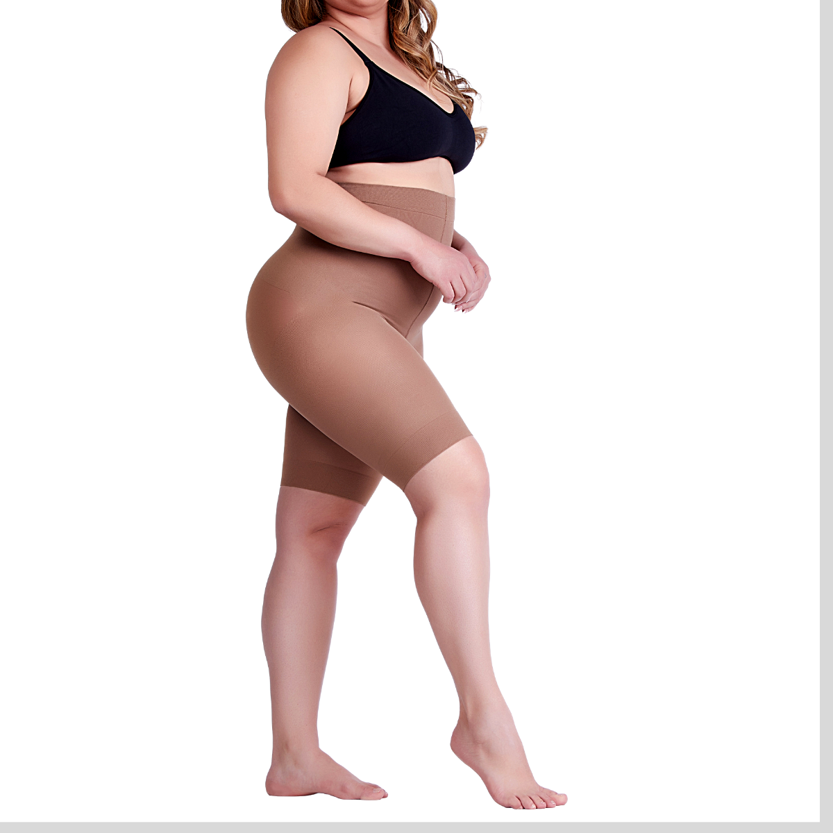 Bermuda Modeladora Loba Lupo Slim Tam Plus Pó De Arroz 5697