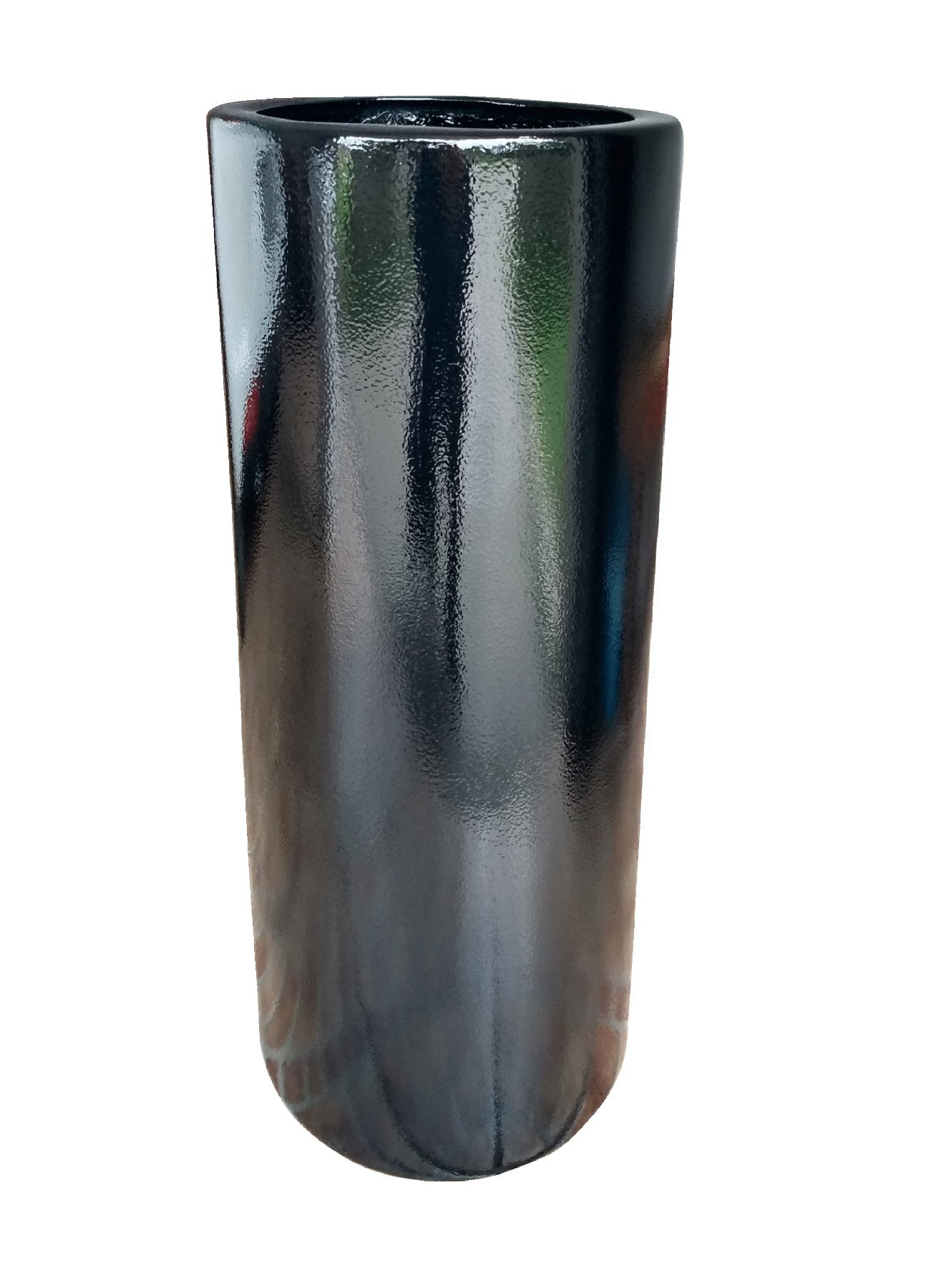 Siena Garden Vaso Cilindro 20 Cm Antracite | Vaso Per Fiori Con Sottovaso, Resistente UV E Intemperie Per Interni/Esterni - 2