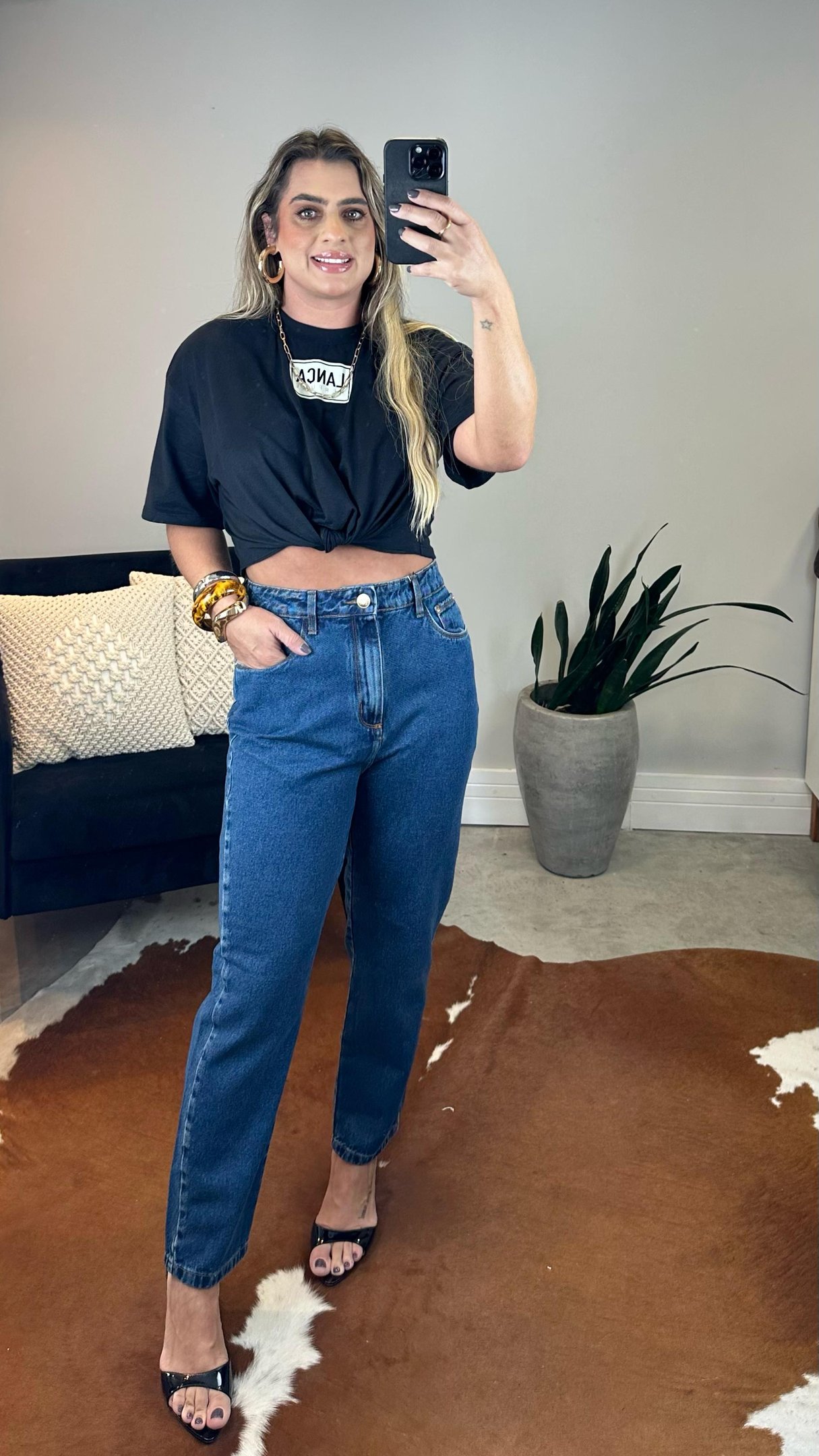 CALÇA JEANS LUNA MOM LANÇA PERFUME | AK BOUTIQUE