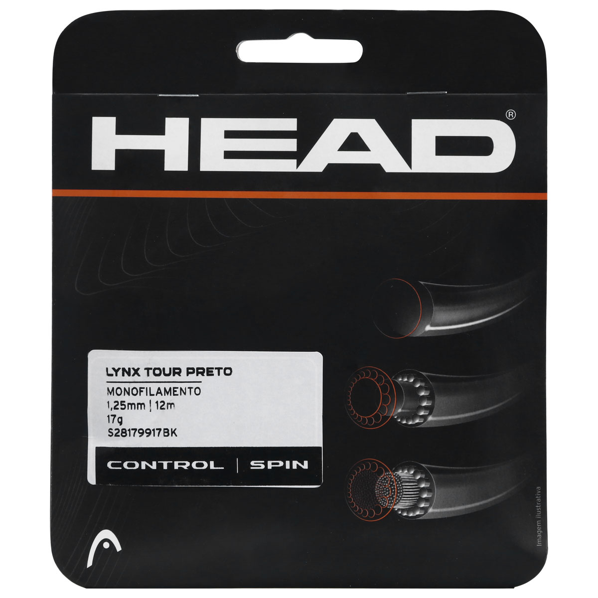ｌｙｎｘ.pw Corda Head Lynx Tour 17L 1.25mm Preta Set Individual | TENIS BARD
