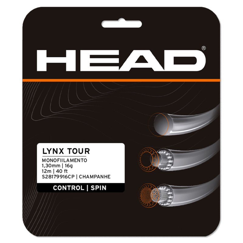 Corda Head Lynx Tour 17L 1.25mm Preta Set Individual | TENIS BARD