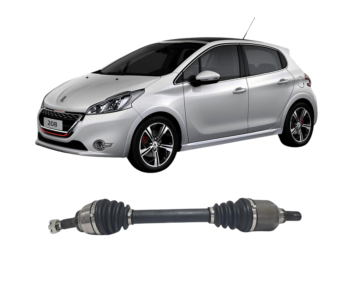 Semi Eixo Peugeot 208 1.6 Automático Al4 4 Marchas Lado Esquerdo