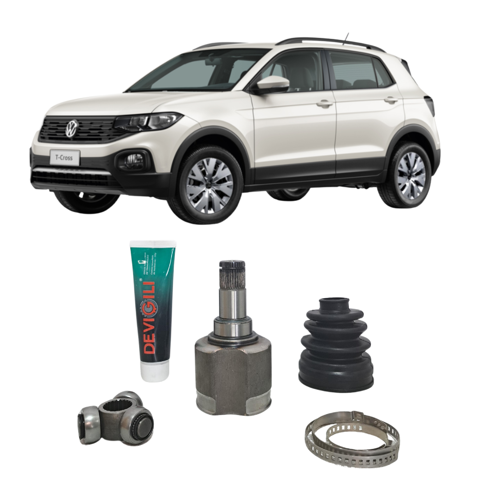 Tulipa + Trizeta Volkswagen T-Cross 1.0 TSI Câmbio Manual Lado