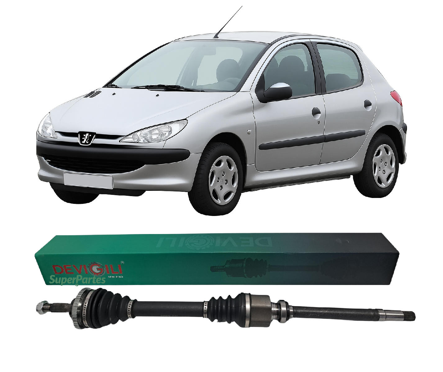 206⭐︎REVROS2004H 02 Amortecedor Dianteiro Peugeot 206 1.0 2003 2004 + Kit