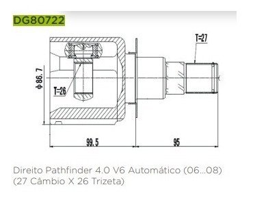 Tulipa + Trizeta Nissan Pathfinder 4.0 Aut Ld Direito 27x26