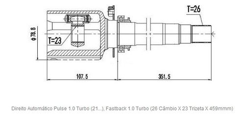 Tulipa + Trizeta Fiat Pulse 1.0 Turbo Automático Lado Direito