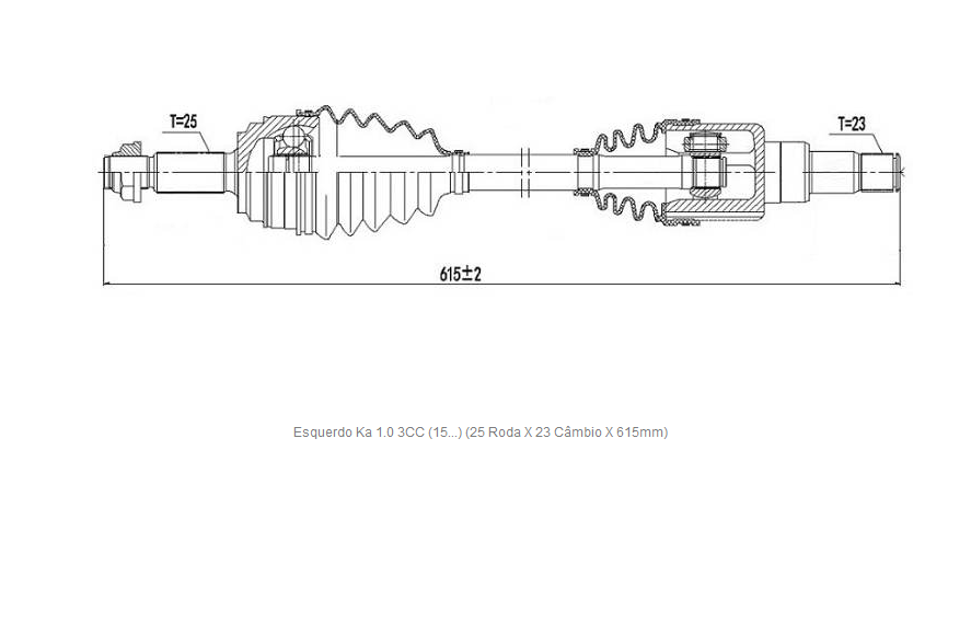 Semi Eixo Ford Ecosport 1.5 12v Câmbio Manual 2018/2021 Lado