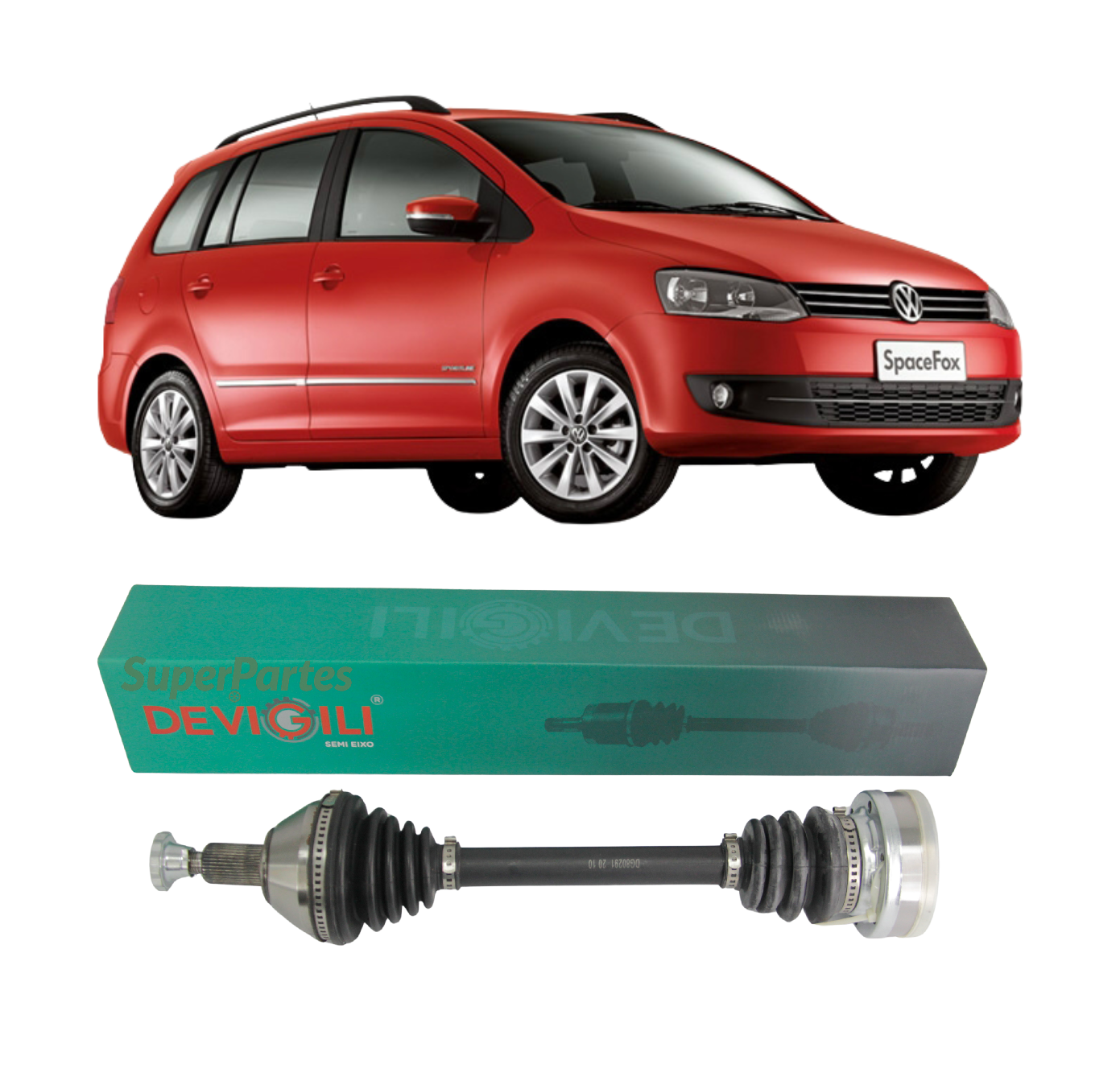 Semi Eixo Volkswagen Spacefox 1.6 Câmbio Manual 2010/2013 Lado