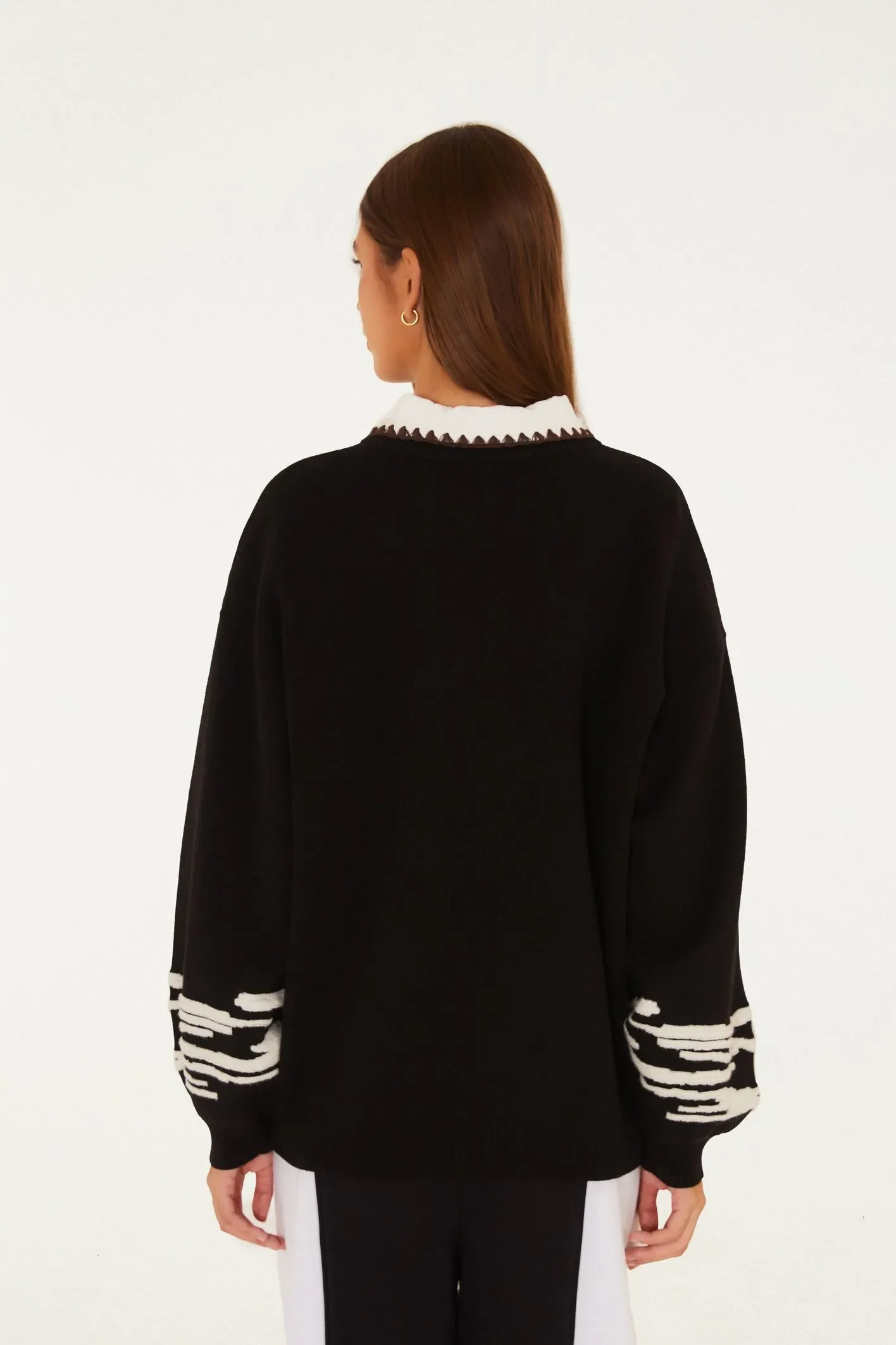 PULL TRICOT JACQUARD CHENILLE PEB | Riva Lojas | Riva