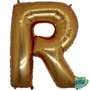 BALÃO METALIZADO LETRA R ‘14' POLEGADAS 1UN OURO | LETRA FLEXMETAL ...