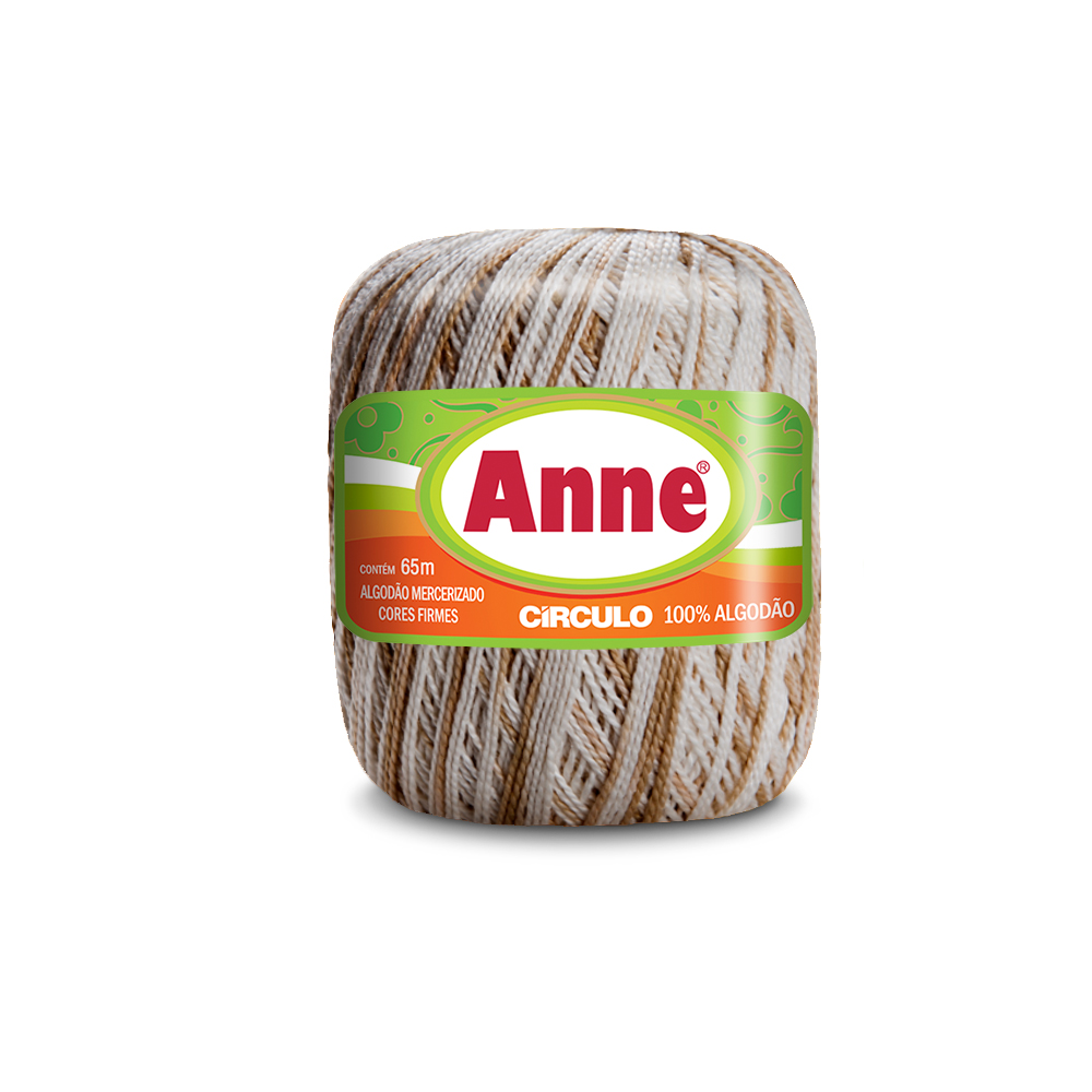 LINHA ANNE PARA CROCHÊ 100%ALGODÃO 238619 65MT MESCLA LARANJA 9059