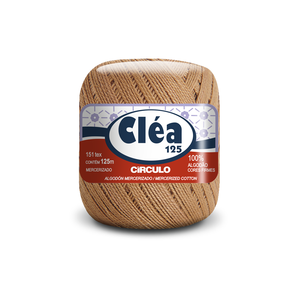 LINHA PARA CROCHÊ CLÉA 100%ALGODÃO 70769/125 125MT BEGE 7625