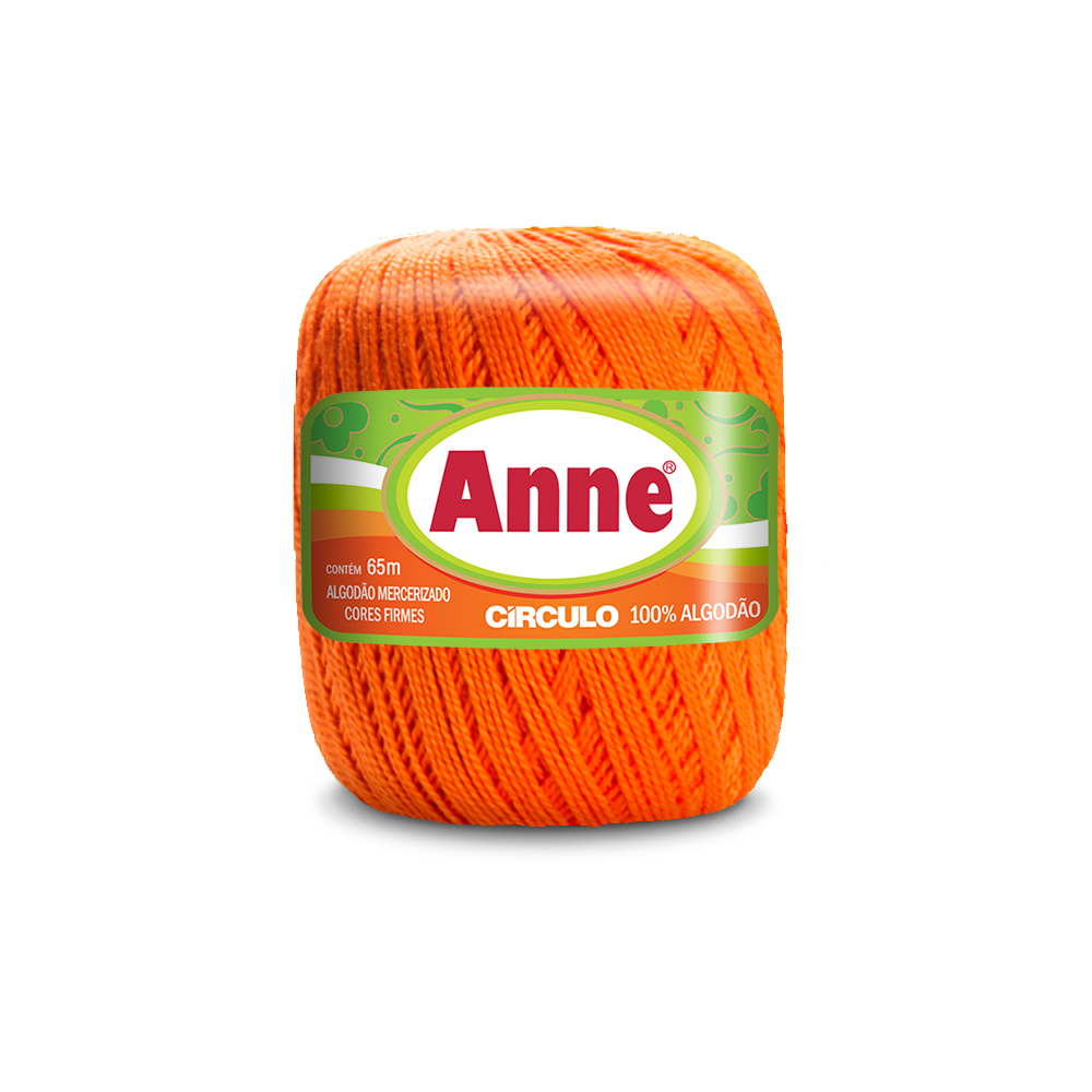 LINHA ANNE PARA CROCHÊ 100%ALGODÃO 238619 65MT LARANJA 4456