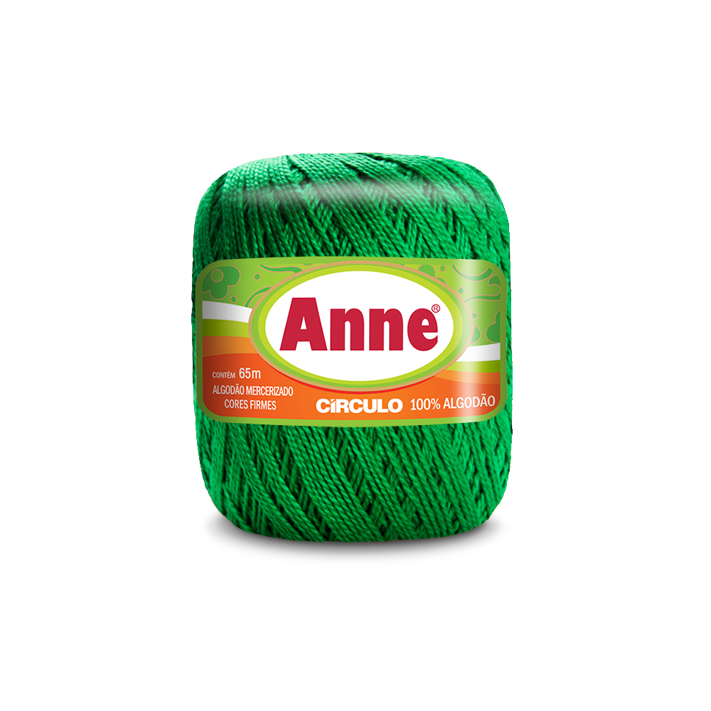 LINHA ANNE PARA CROCHÊ 100%ALGODÃO 238619 65MT VERDE BANDEIRA 5767