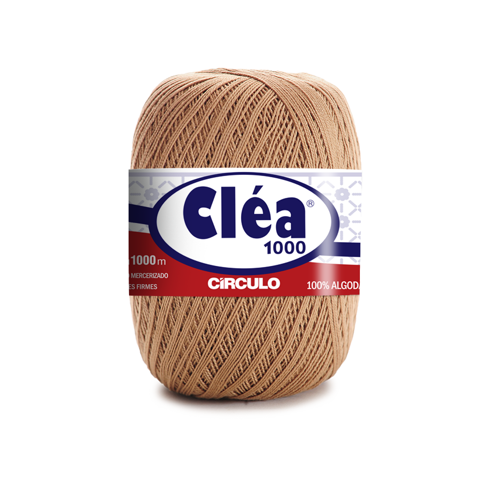 舞  ReFa CLEA LINHA PARA CROCHÊ CLÉA 100%ALGODÃO 19/611 1000MT BEGE 7625
