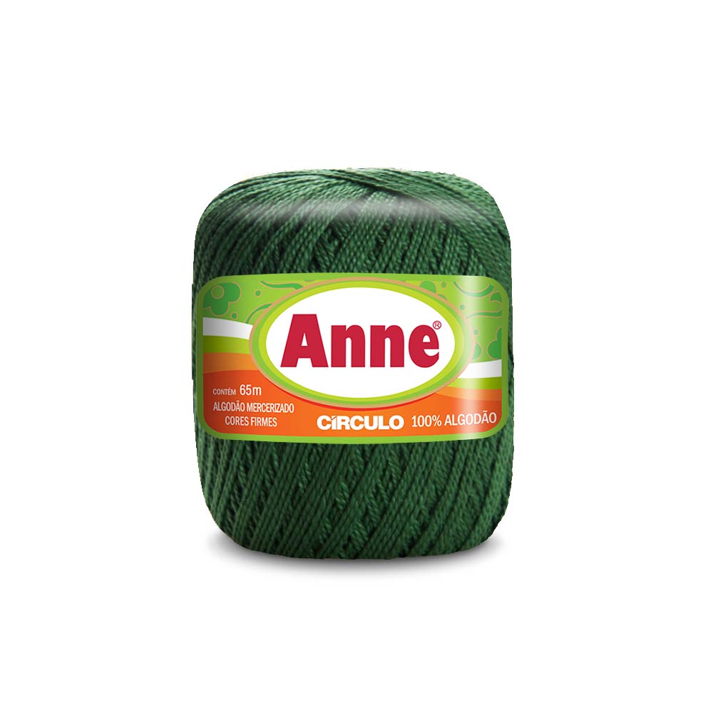 LINHA ANNE PARA CROCHÊ 100%ALGODÃO 238619 65MT VERDE ESCURO 5398