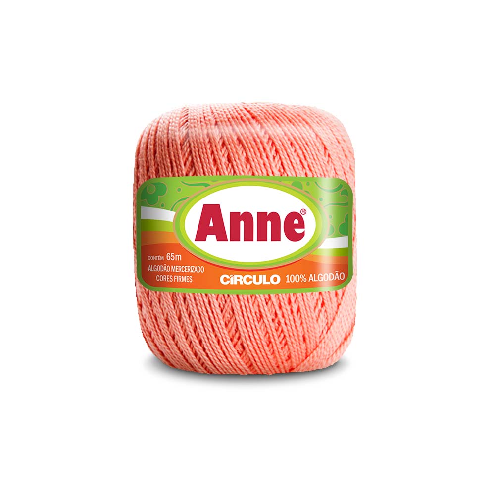LINHA ANNE PARA CROCHÊ 100%ALGODÃO 238619 65MT MESCLA LARANJA 9059