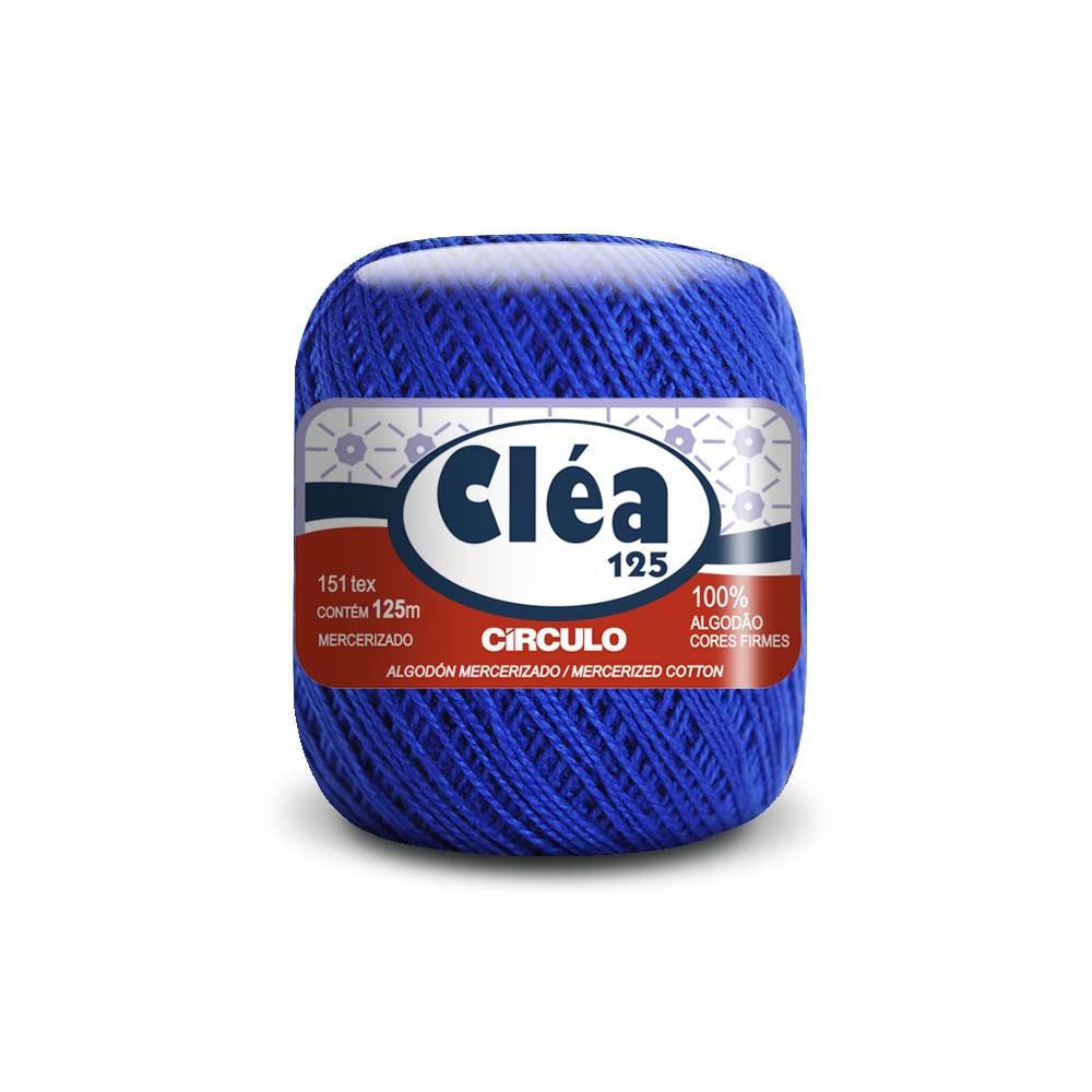 LINHA PARA CROCHÊ CLÉA 100%ALGODÃO 70769/125 125MT AZUL ESCURO