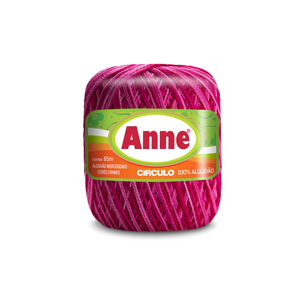 LINHA ANNE PARA CROCHÊ 100%ALGODÃO 238619 65MT MESCLA PINK 9427