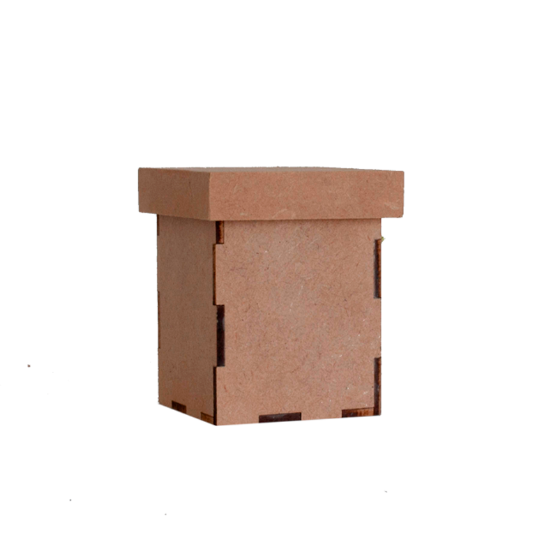 CAIXA COM TAMPA EM MDF 192 1UN 7,5X7,5X7CM CRU | CAIXAS COM TAMPAS
