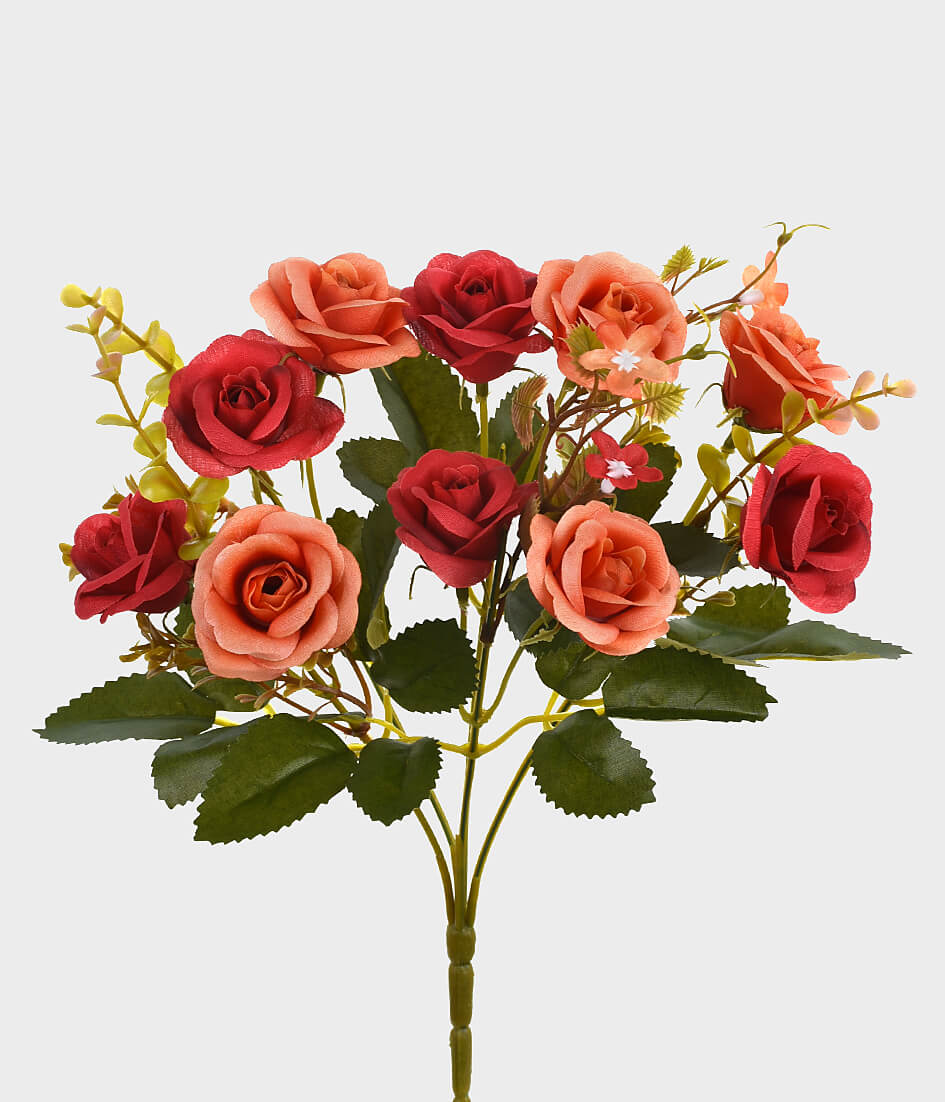 BOUQUET FLOR ROSA DO CAMPO CETIM COM 10 BOTÕES 1UN (REF:45053-038 ...