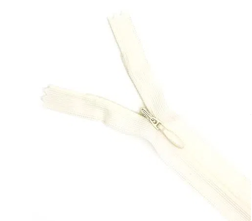 ZIPER FIXO INVISÍVEL 100%NYLON 1UN 40CM OFF WHITE 801