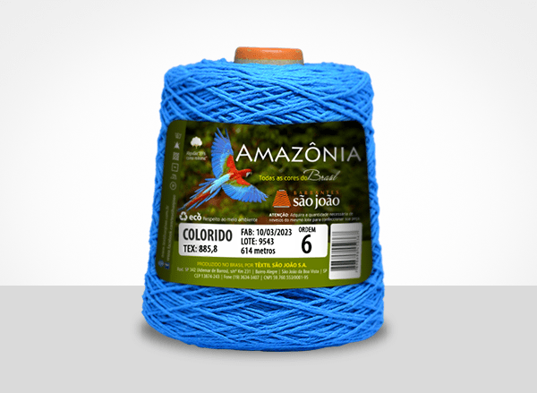 BARBANTE AMAZÔNIA 85%ALGODÃO 614M 600G 4/6 LARANJA | BARBANTE SAO