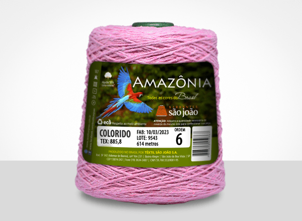 BARBANTE AMAZÔNIA 85%ALGODÃO 614M 600G 4/6 LARANJA | BARBANTE SAO