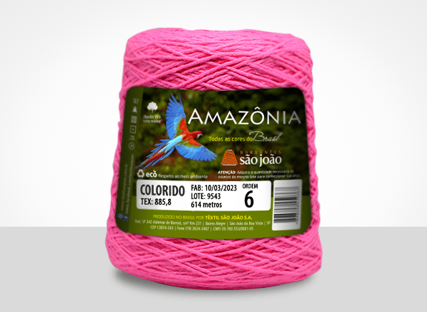 BARBANTE AMAZÔNIA 85%ALGODÃO 614M 600G 4/6 PINK | BARBANTE SAO