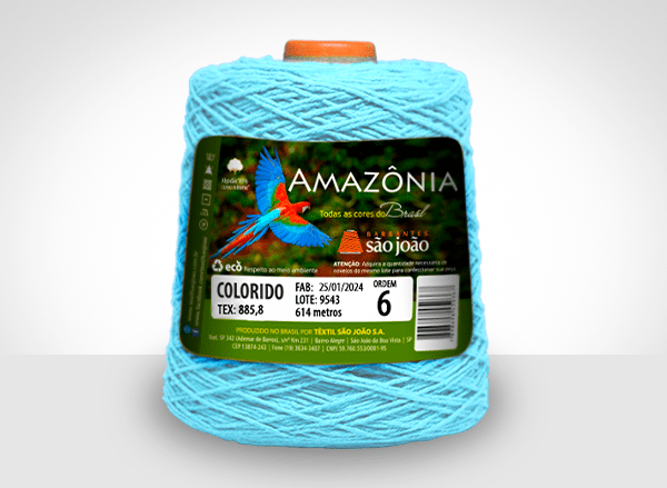 BARBANTE AMAZÔNIA 85%ALGODÃO 614M 600G 4/6 LARANJA | BARBANTE SAO