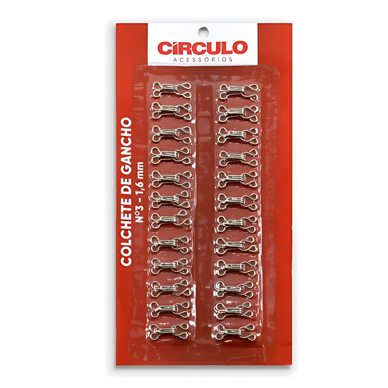 COLCHETE DE GANCHO - 1.2MM - N.1 - 24UN | KIT DE COSTURA CIRCULO ...