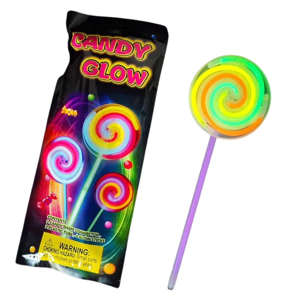 PIRULITO DECORATIVO COM LUZ - SORTIDO NEON - 1UN