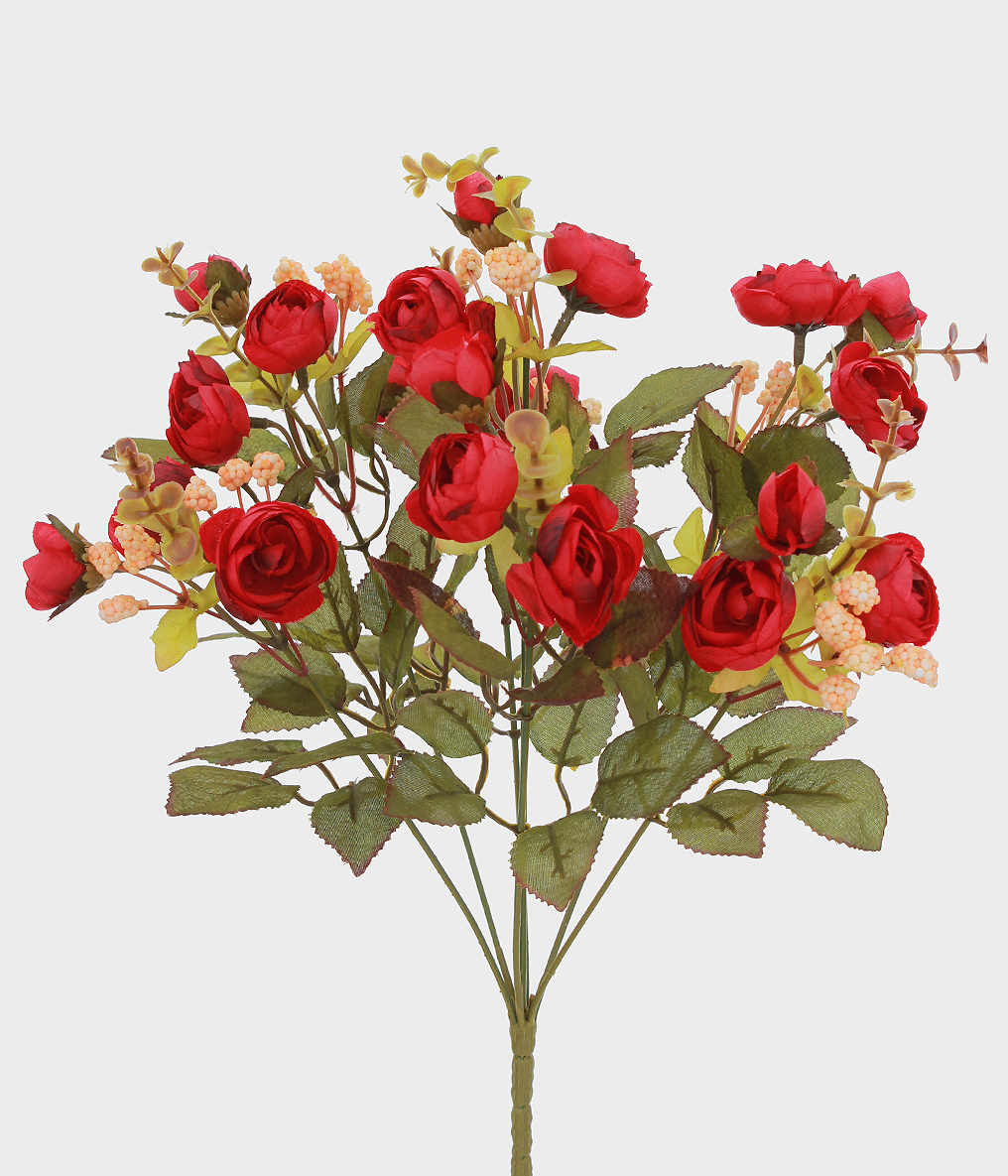 BOUQUET FLOR RANUNCULO CETIM - 38X15CM - 1UN | OUTLET GRILLO | Lojas Linna