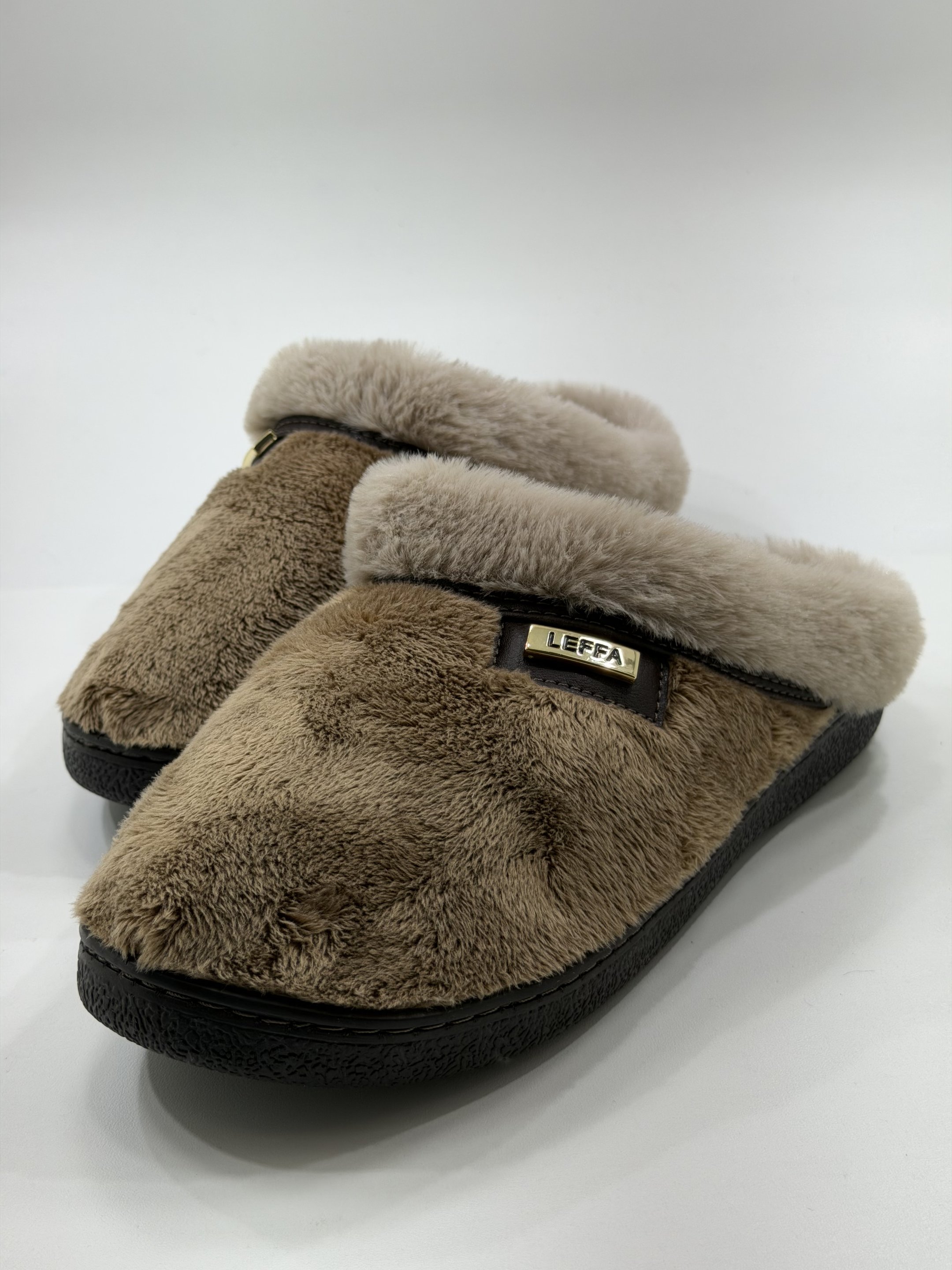 Chinelo Pantufa Leffá Peluciado 796 Castor | Sapatu's Görck