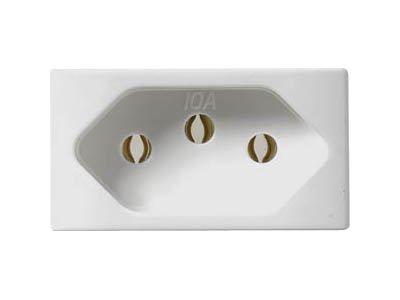 Square Terminal ホワイト Módulo Tomada Linha 50.000 2P+T 250V~ 10A Branco 50036 Pezzi | Pró